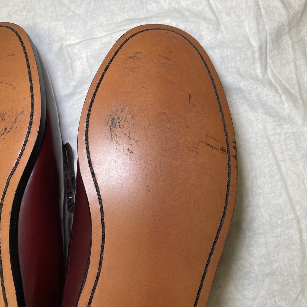 Stuart McGuire Tassel Loafers Mens 13 EEE Burgundy Leather Slip On Dress Shoes - Picture 11 of 16